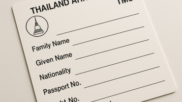 Thailand Digital Arrival Card TM6 Thailand form online